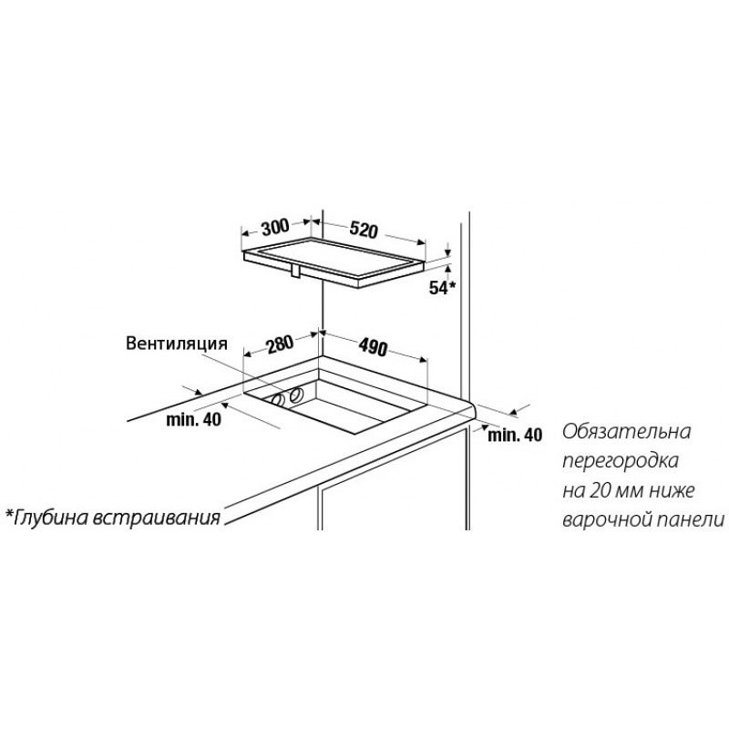 Индукционная варочная панель схема встраивания - 81 фото